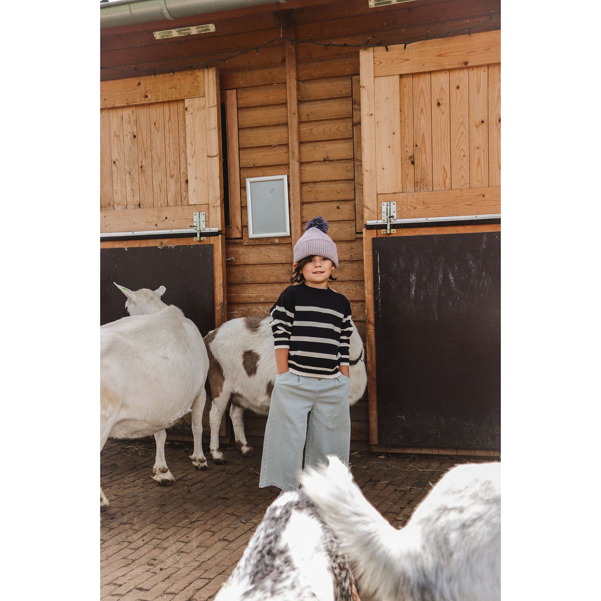 Kinder Bommelmütze Unisex – Freya | La Olivia Kids