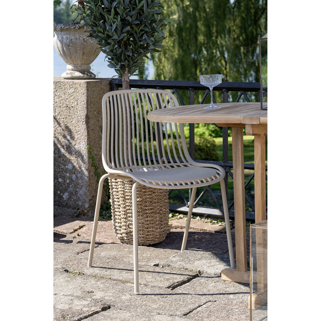 Branson Gartenstuhl – Sand, stapelbar, 55 x 46,5 x 82 cm – 4er-Set