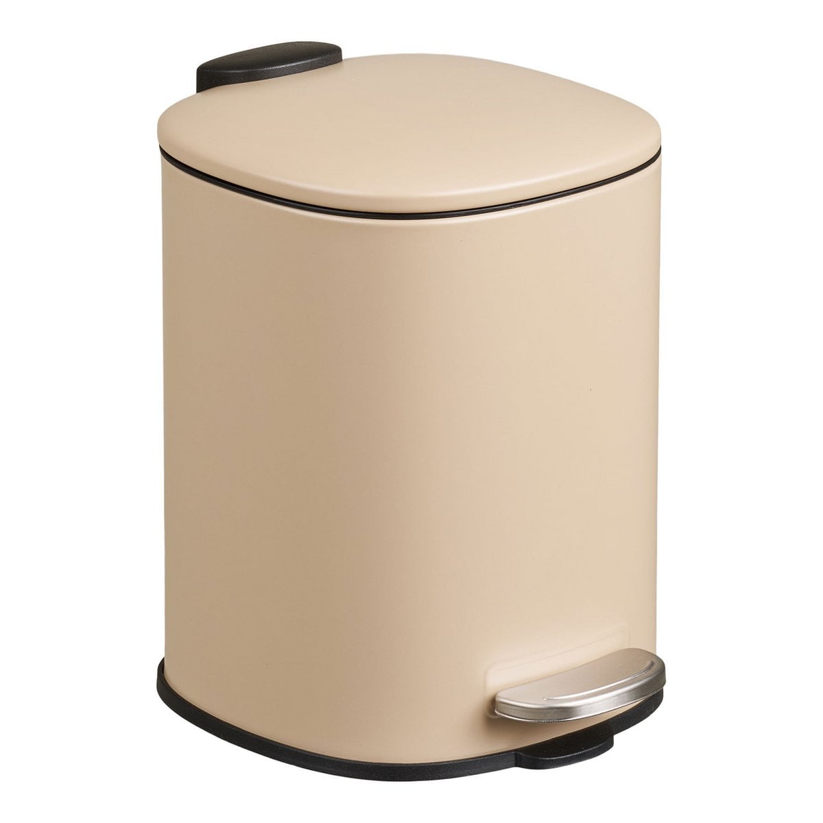 Lodi Tretmülleimer beige mit Soft-Close-Funktion, 3 Liter Metall-Mülleimer
