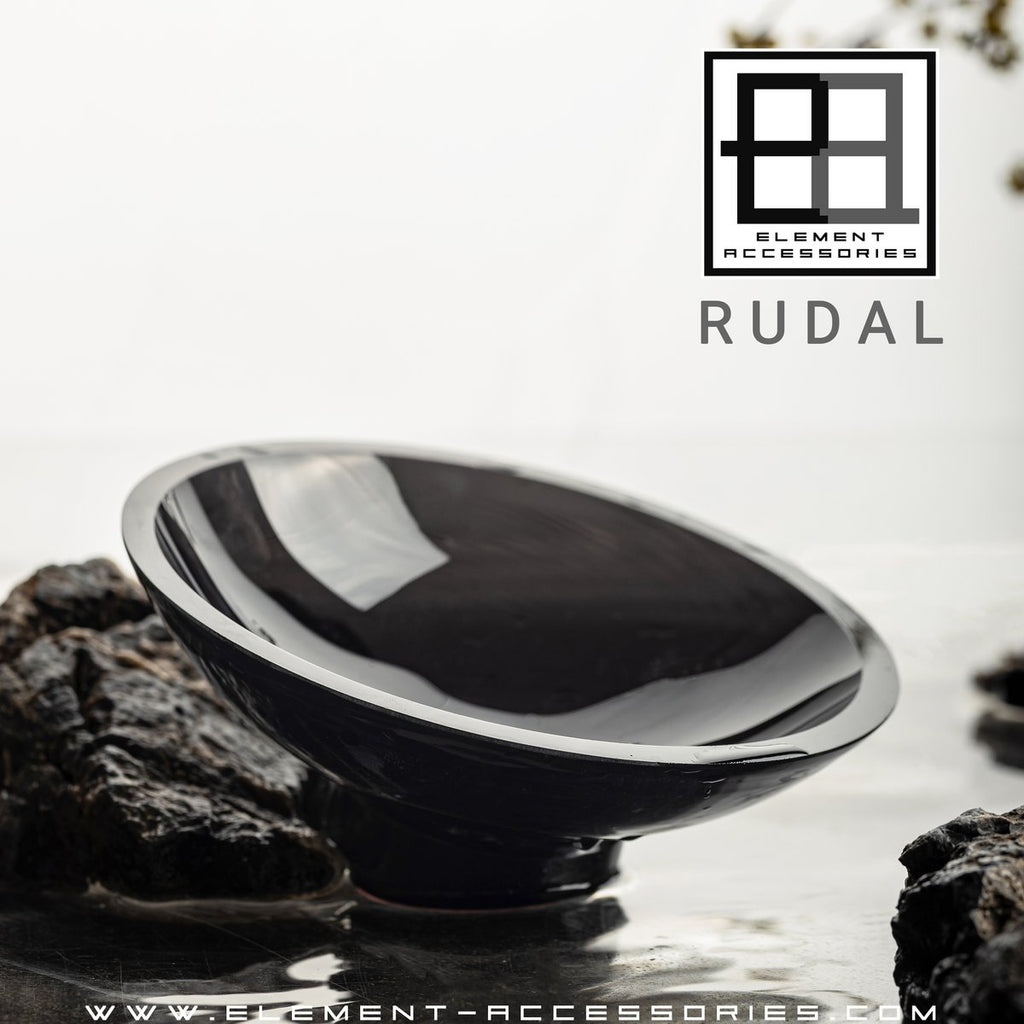 Kleine moderne Vase, innovatives Design, Rückseite aus hochwertigem Glas. RUD15ZW
