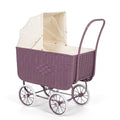 Puppenwagen Retro Rattan lila