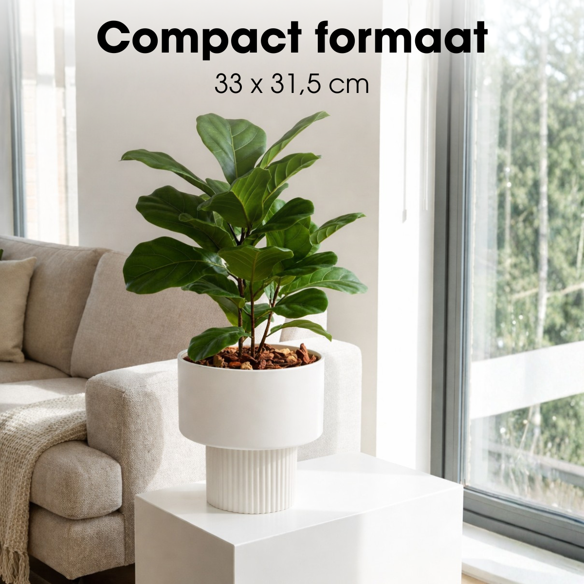 Mica Decorations Lux Blumentopf 33cm – Draufsicht