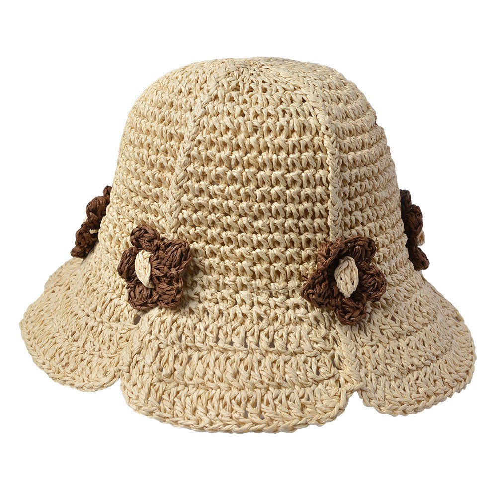 Hut Kind 52 cm Beige Papierstroh
