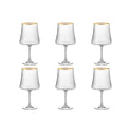 Weingläser Goldrand 360ml – 6er Set Marie Kollektion Aulica