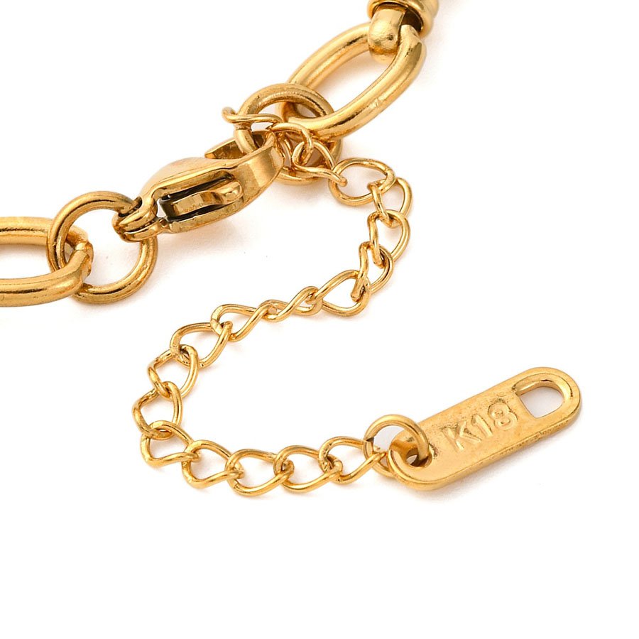 LOUIZ Mesh-Gliederarmband Goldfarben