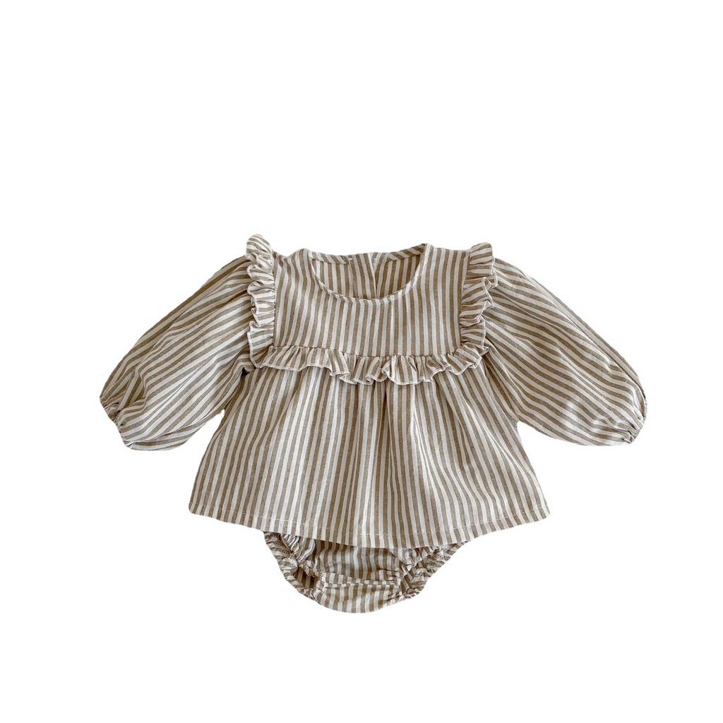 Annie & Charles® gestreiftes Kleid mit Höschen Set