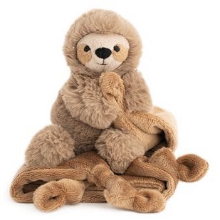 Kuscheltuch – Braunes Faultier