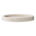 Tablett aus Travertin – Natur, Ø25,5 cm, Beige