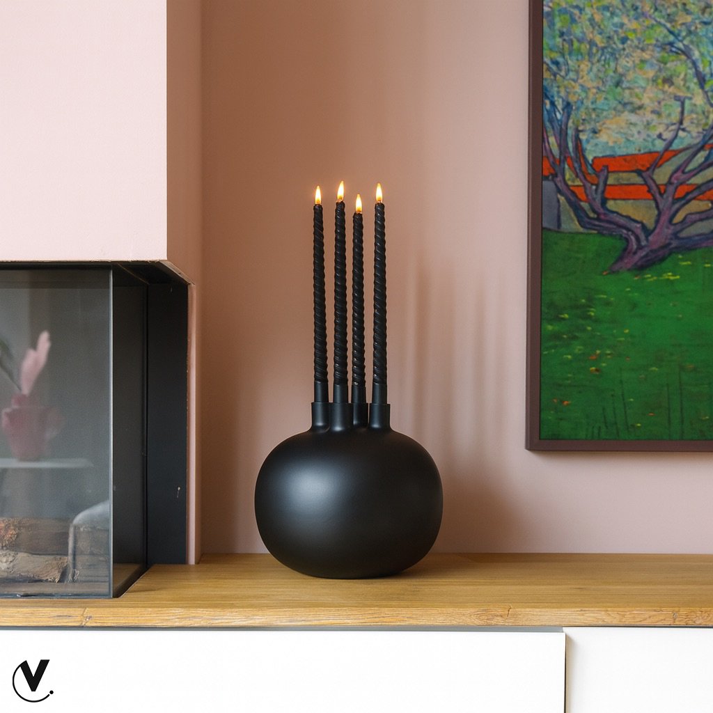 VERKAUF! Kerzenhalter - Valdes Ø25 cm schwarz