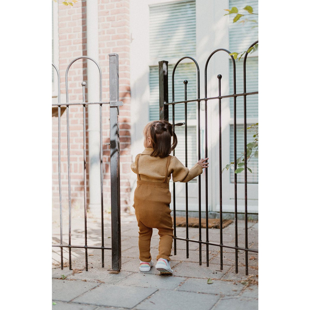 Baby Knotenpullover aus Baumwolle – Violett | La Olivia Kids
