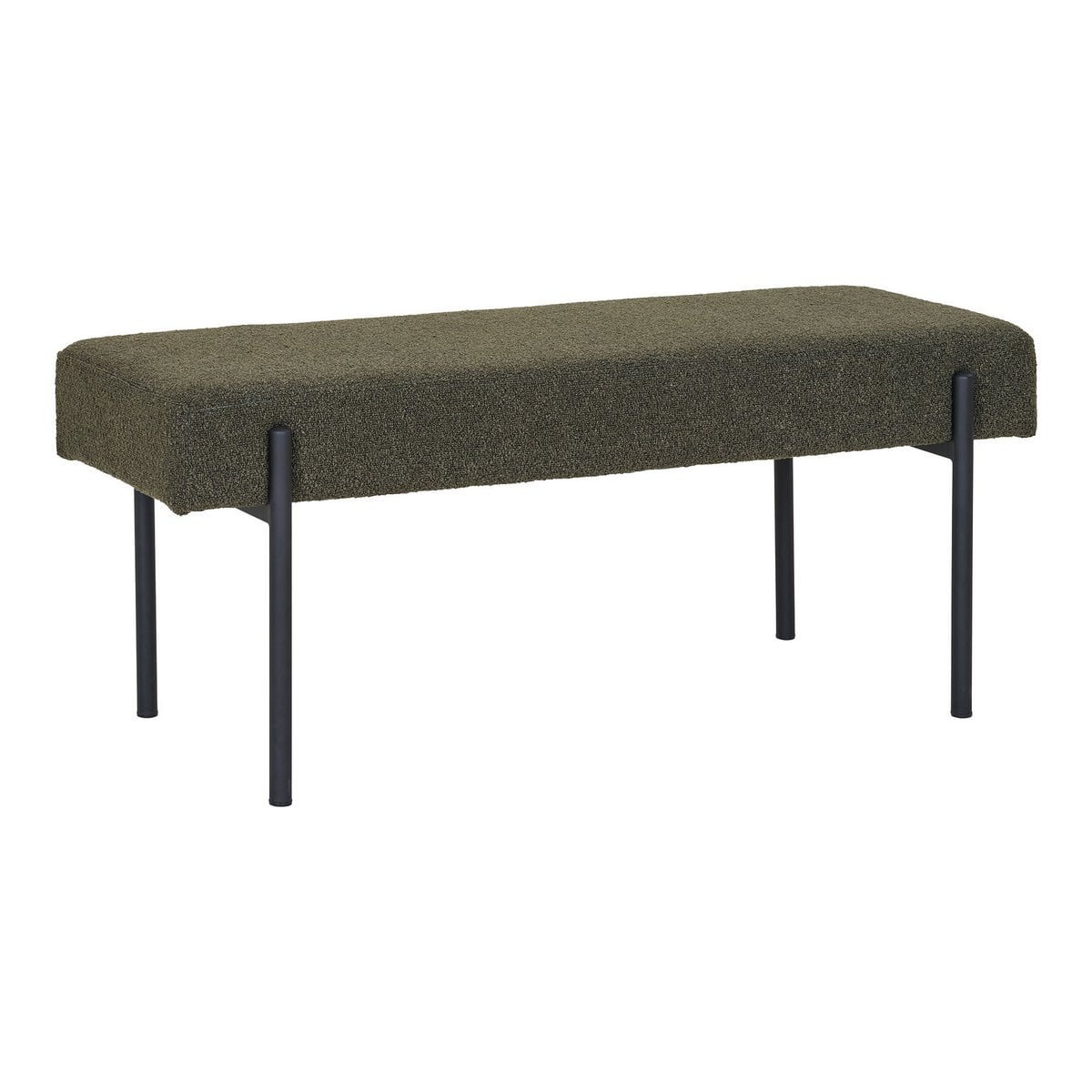 Swindon Bank Dunkelgrün – Polsterbank 100 cm | Stahl & Stoff