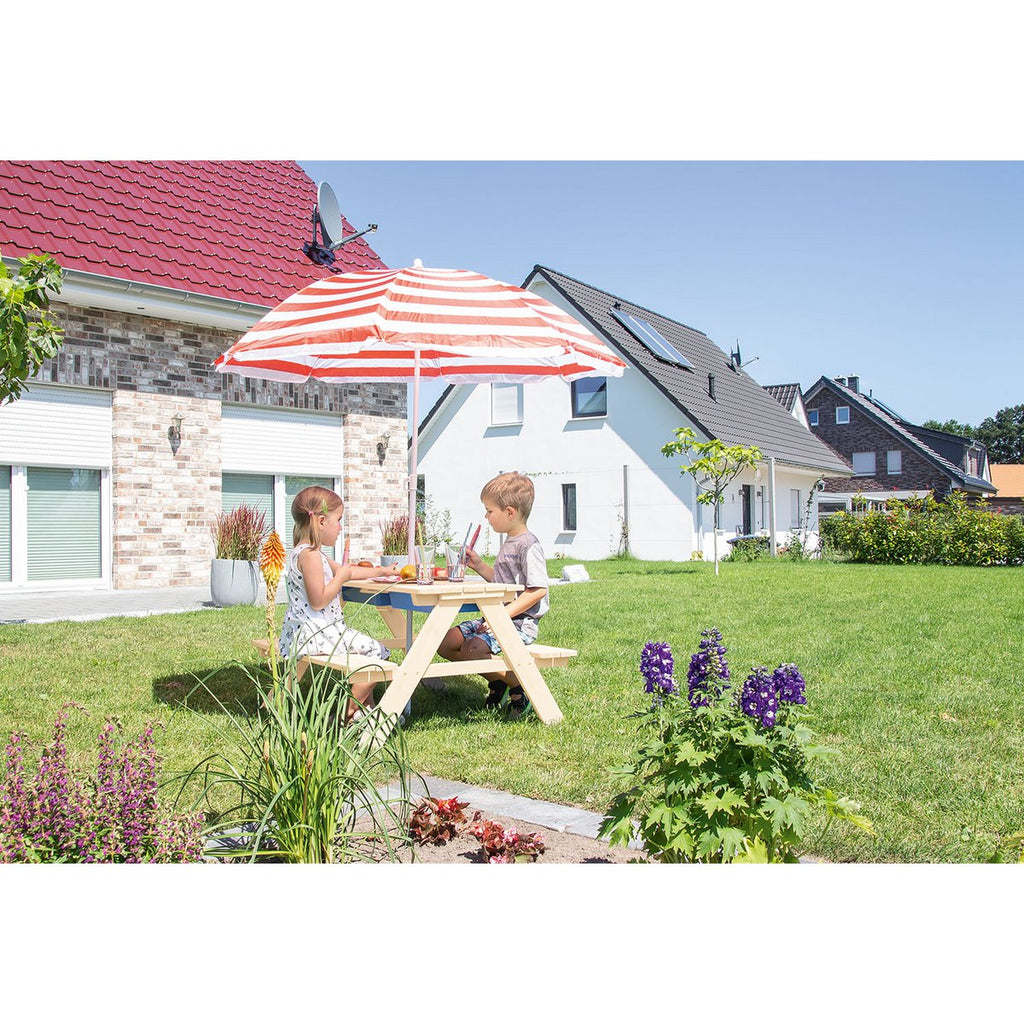 Children´s picnic bench „Matsch-Nicki für 4”, natural