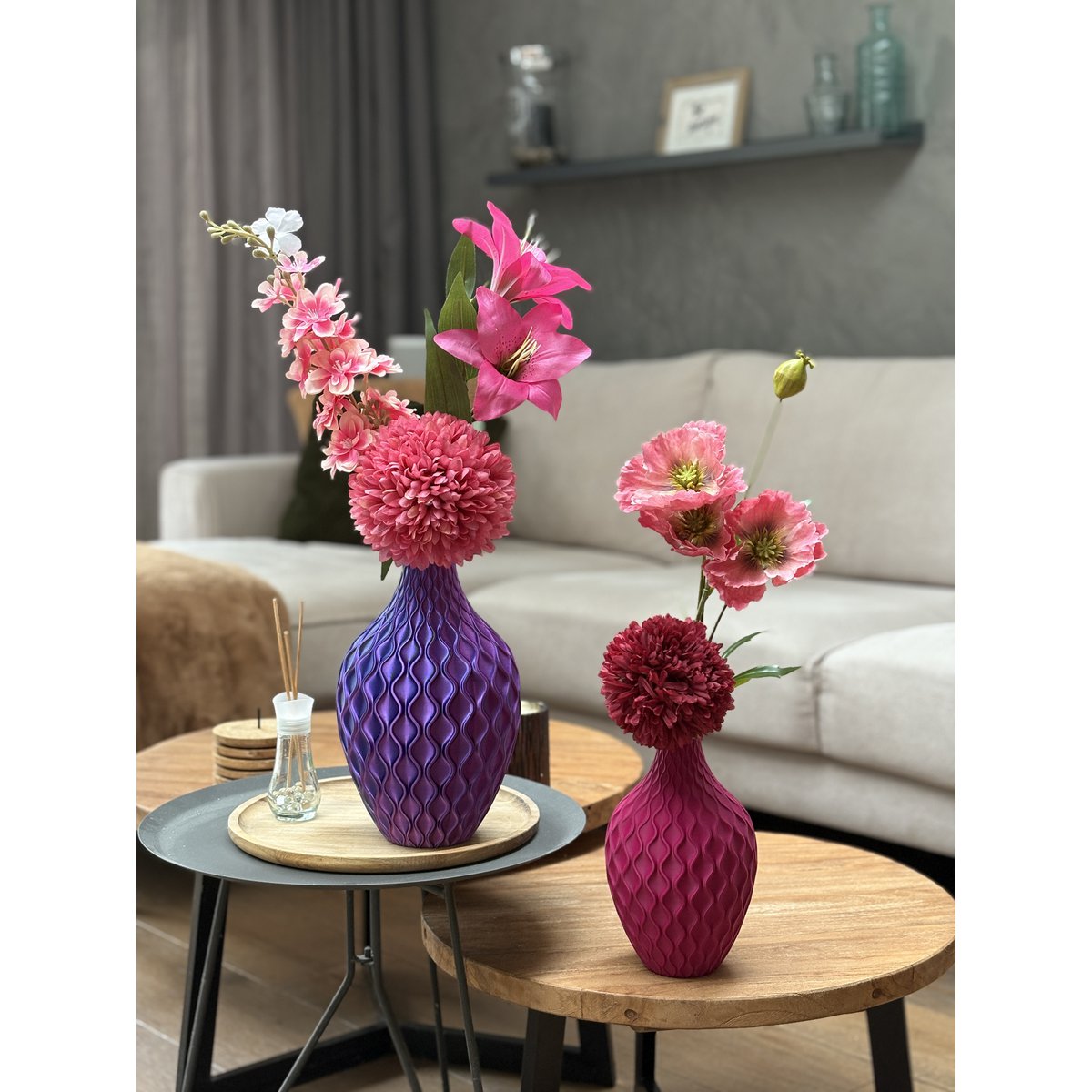 Ophira 3D-Vase – 3D-gedruckte Vase – nachhaltiges PLA – geeignet für künstliche Blumen