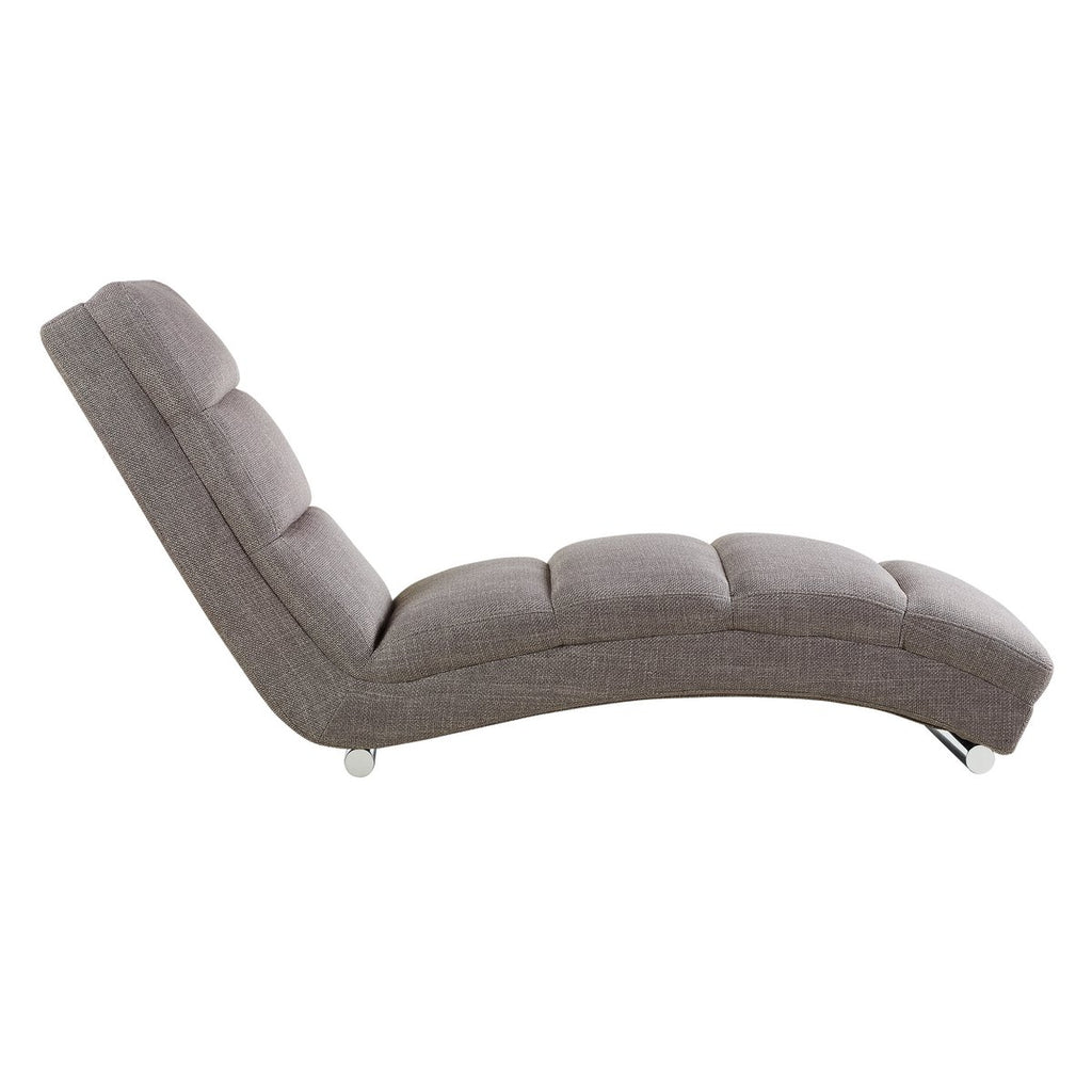 Chaiselongue Strukturstoff Grau