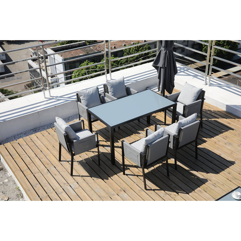 Essgruppe Garten 6 Personen komplett - Gesamtansicht