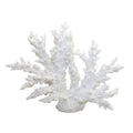 Weiße Deko Koralle 34 cm – Maritime Polyresin Skulptur – Moderne Wohnraum Dekoration