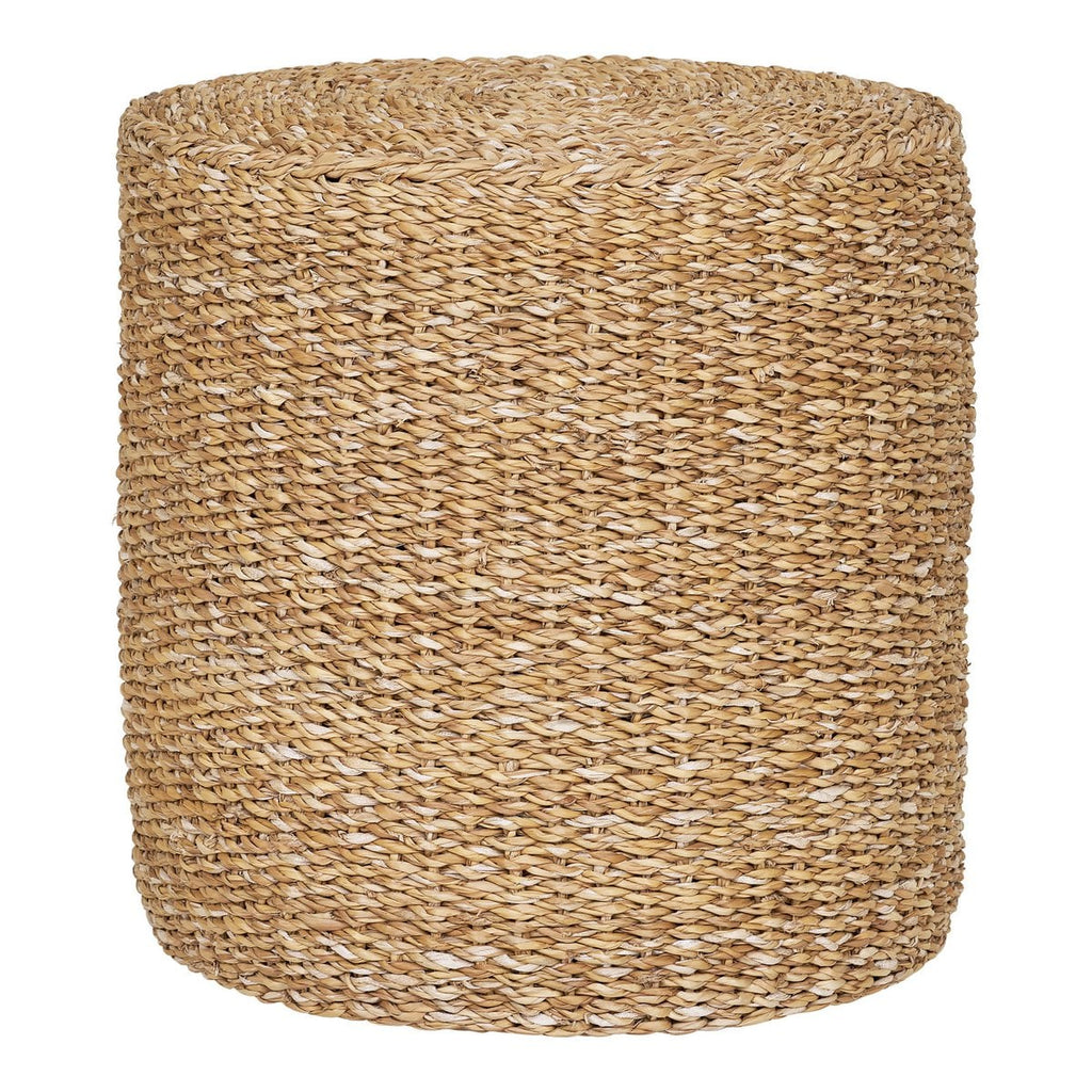 Rivera Pouf - Natur, Seegras, Eisen, Ø40cm