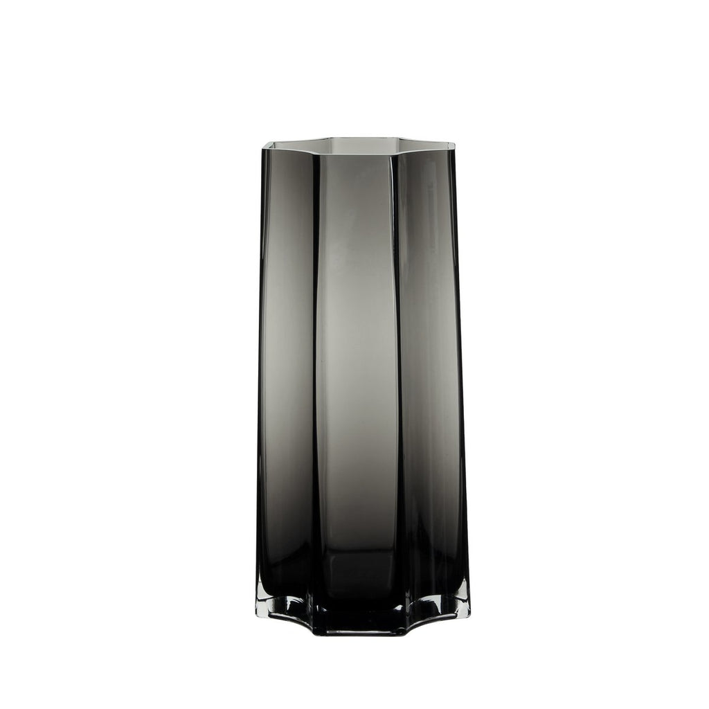 Luxuriöse LENOX Vase grau - Detailansicht belgisches Design