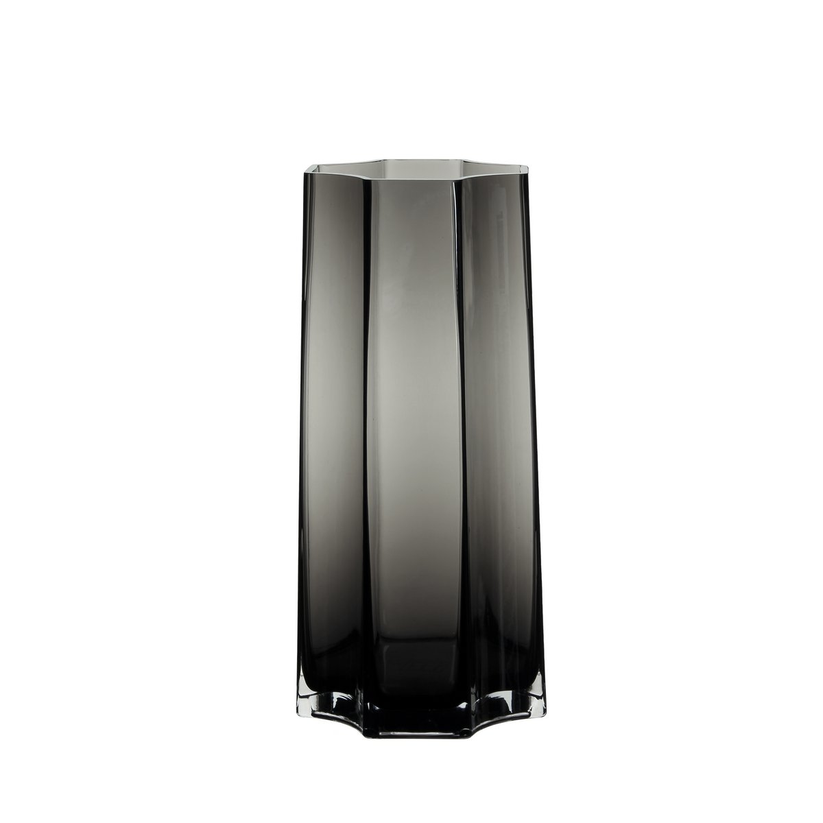 Luxuriöse LENOX Vase grau - Detailansicht belgisches Design
