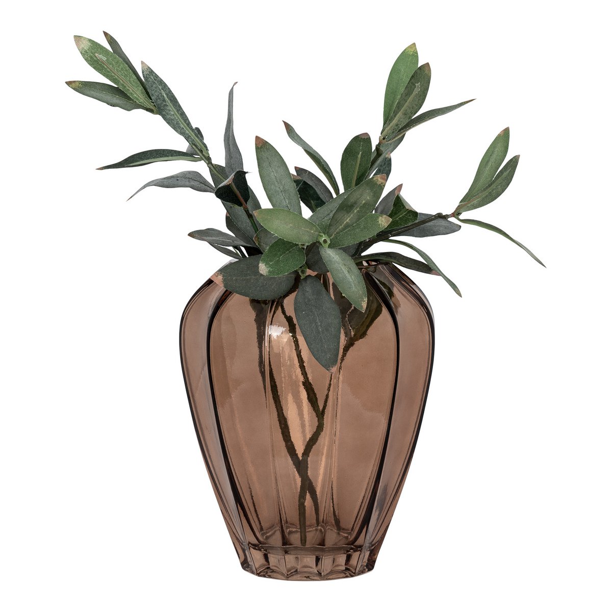Vase - Braun, Glas, Ø22x29 cm