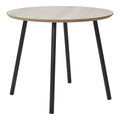 Aalst Couchtisch – Schwarz/Beige, Stahl, MDF, Ø55x45cm