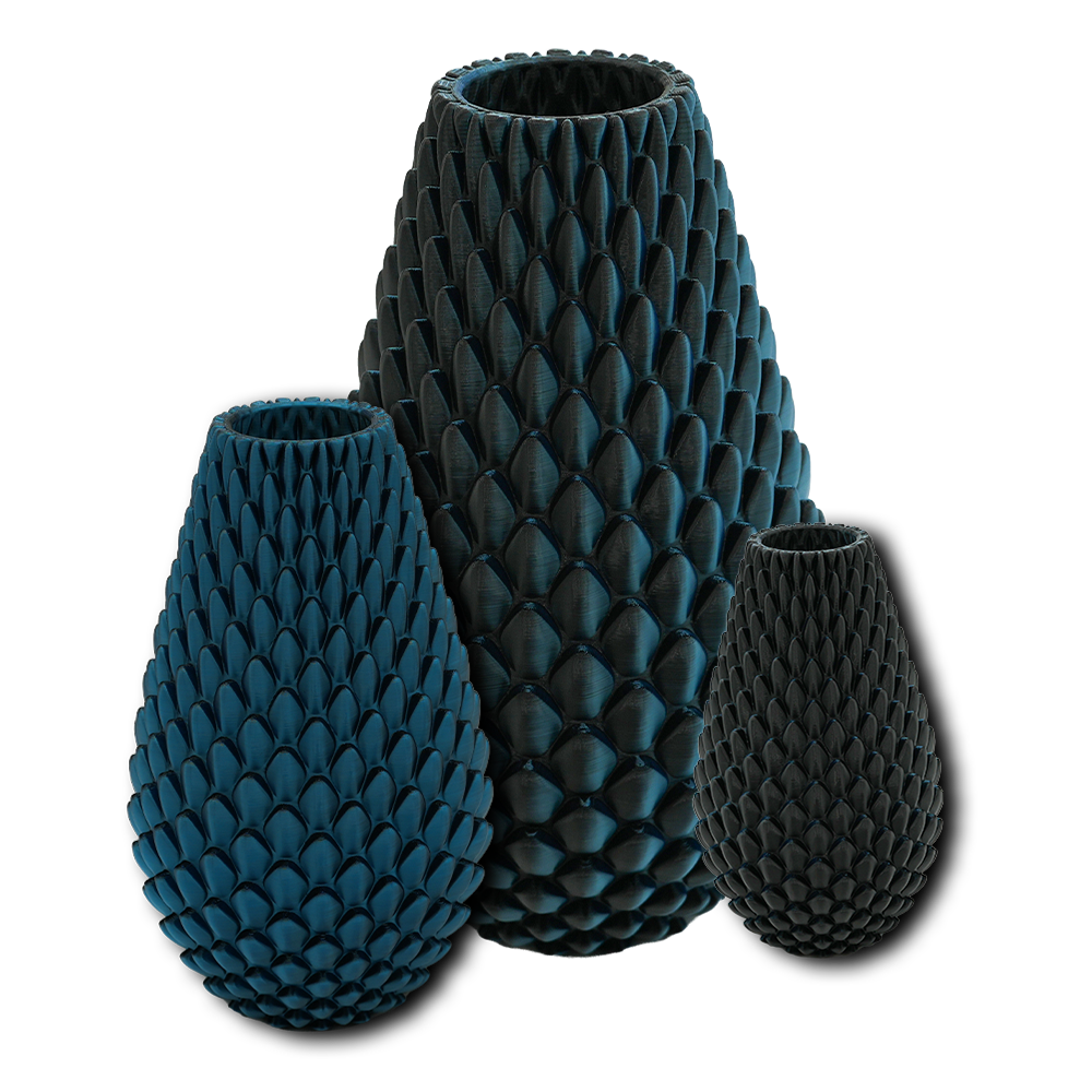 Myraka 3D-Vase – 3D-gedruckte Vase – nachhaltiges PLA – geeignet für künstliche Blumen