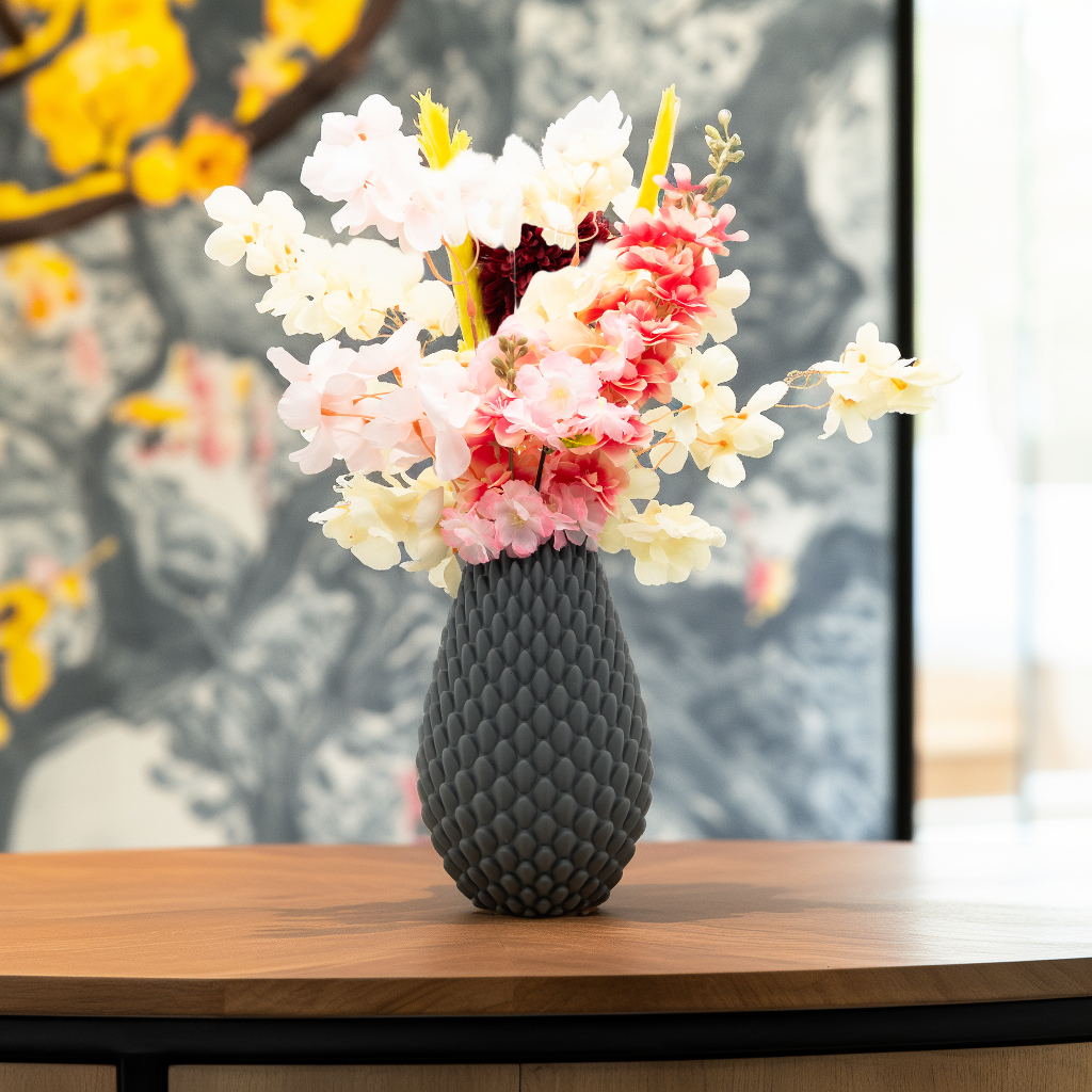 Myraka 3D-Vase – 3D-gedruckte Vase – nachhaltiges PLA – geeignet für künstliche Blumen