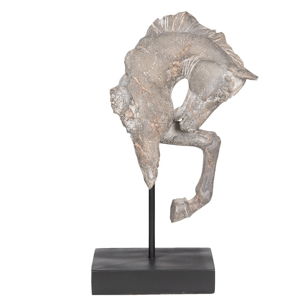 Bild Pferd 28x12x43 cm graues Kunststoff -Hauszubehör