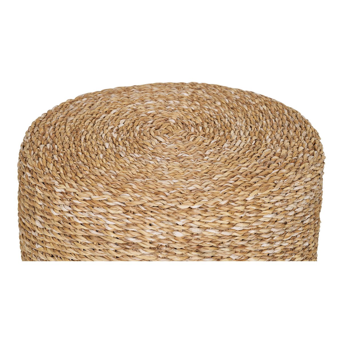 Rivera Pouf - Natur, Seegras, Eisen, Ø40cm