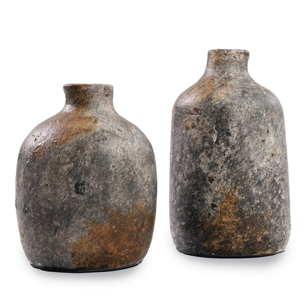 Die edle Vase – Antikgrau – L