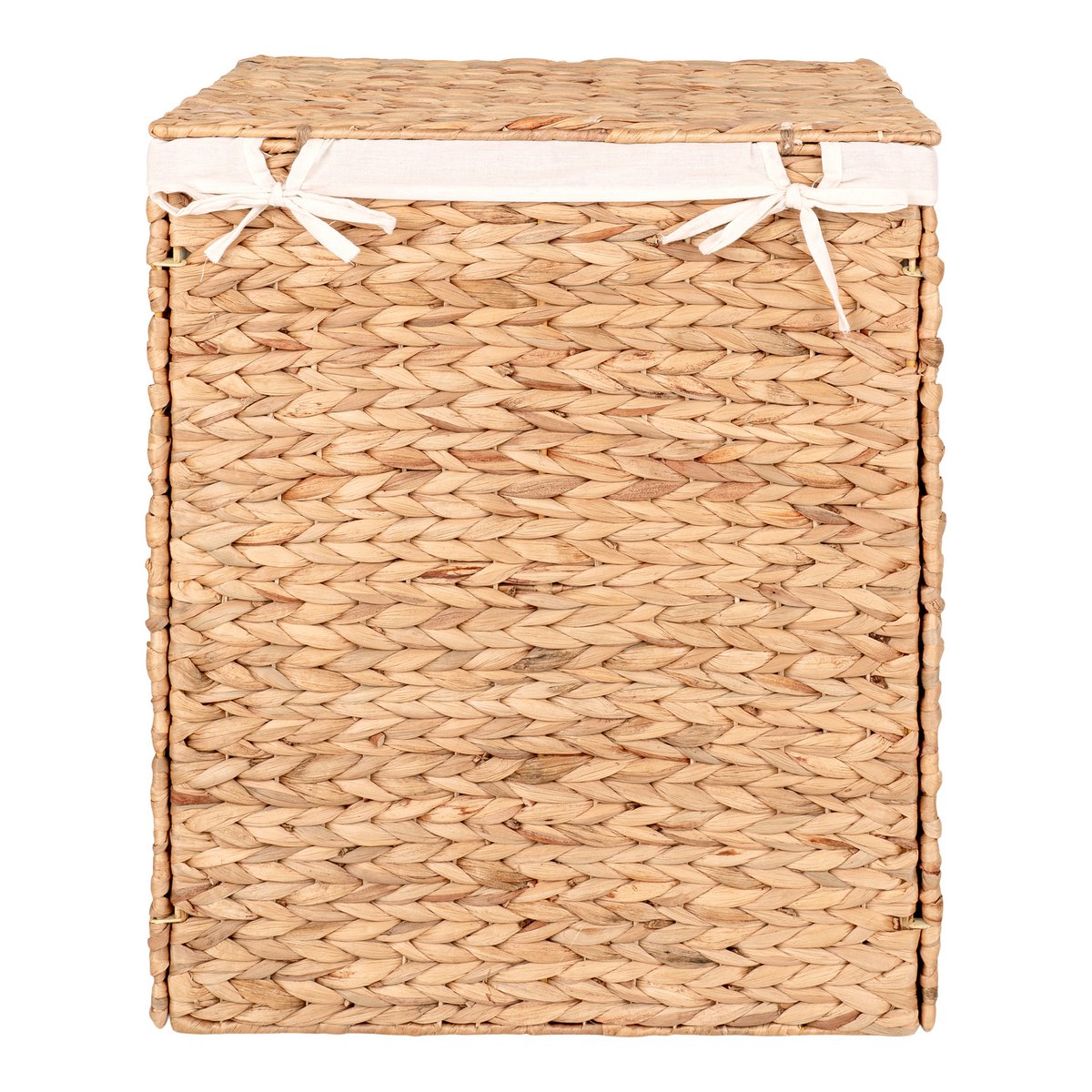 Passo Wäschekorb – Natur, Wasserhyazinthe/Baumwolle/Polyester, 43 x 32 x 55 cm