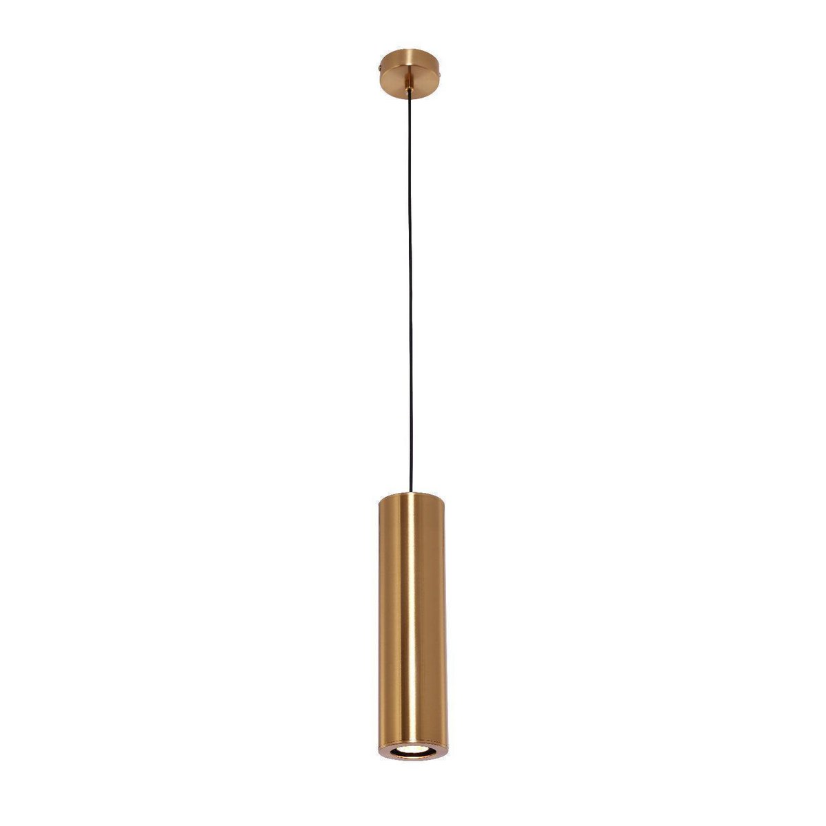 Goldene Zylinder-Hängelampe verstellbar - Moderne Pendelleuchte Metall
