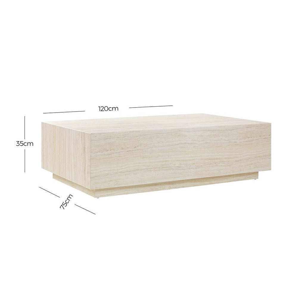 Couchtisch Travertin 120x75 cm