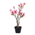 Magnolienbaum – Grün/Rosa, PE-Kunststoff, H:74 cm