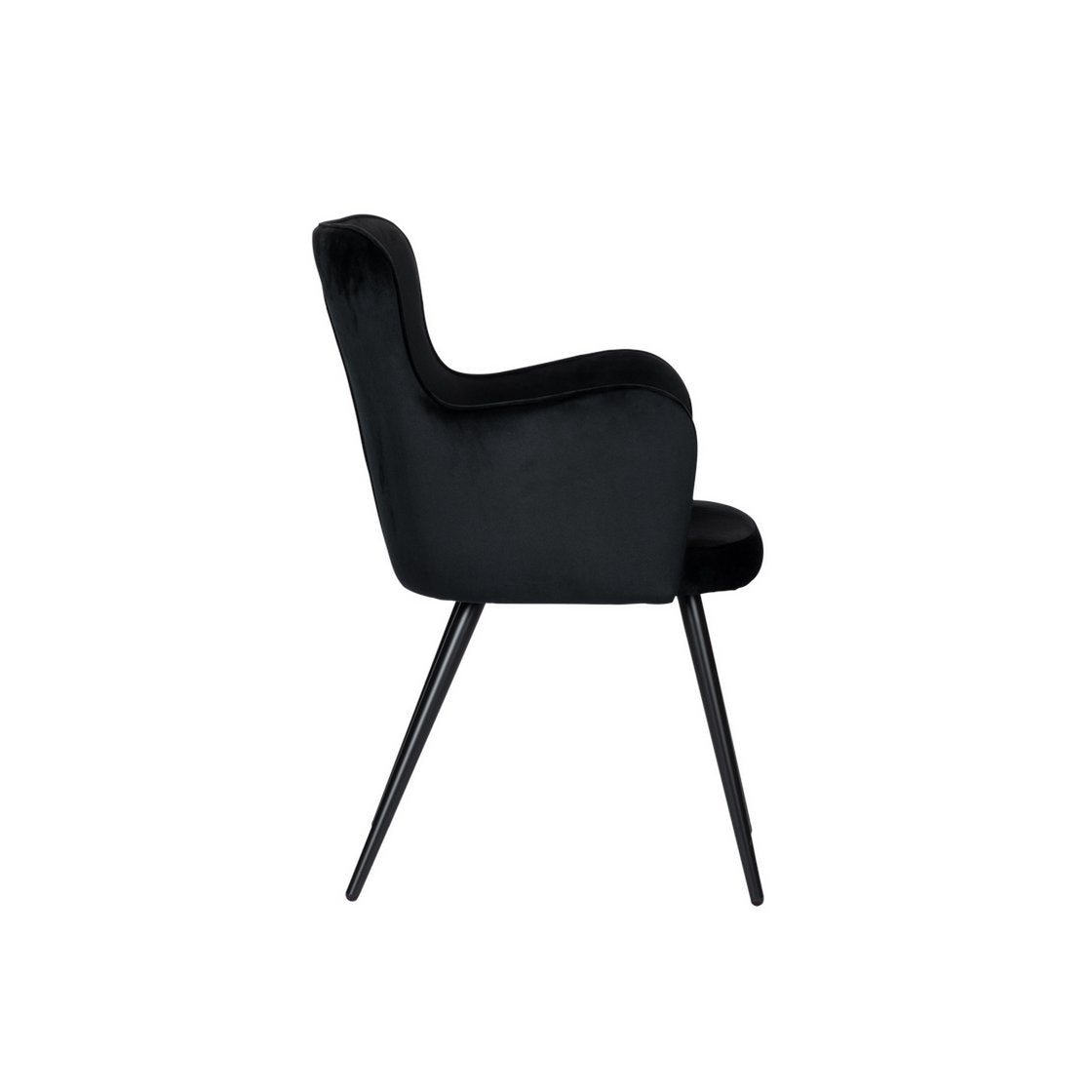 Ohrensessel schwarz (2er-Set)