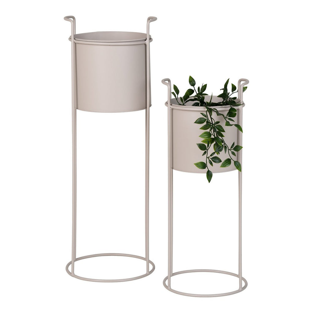 Rabo Flower Stand - Blumenständer, Stahl, Sand, 2er-Set