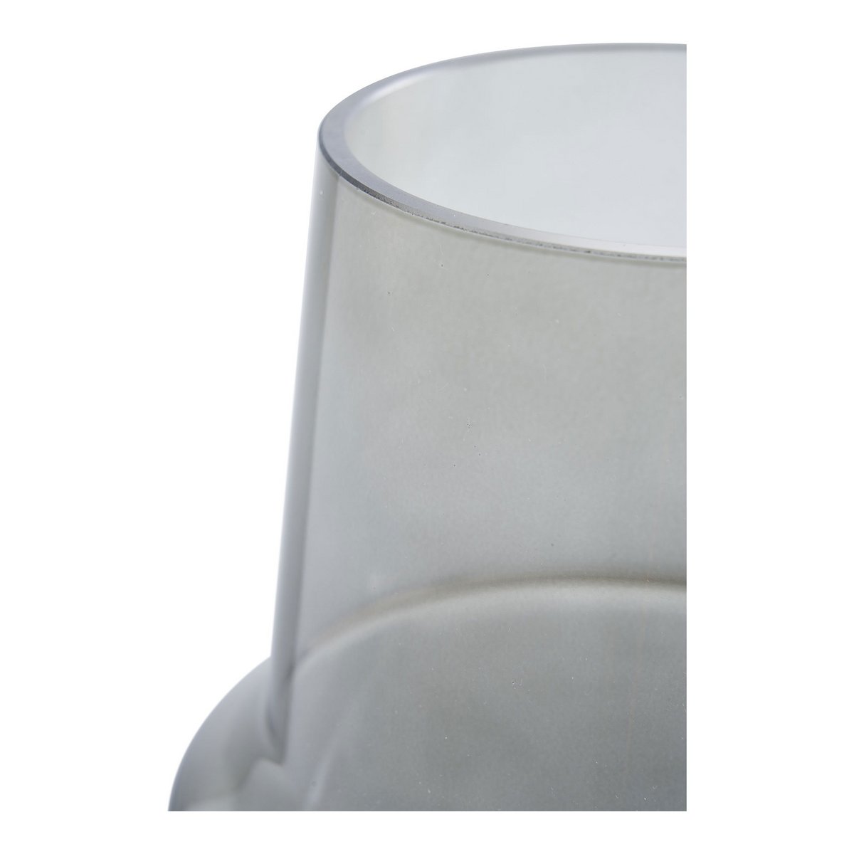 Glas-Vase in Rauchgrau - stilvolle Deko-Vase 19 cm hoch