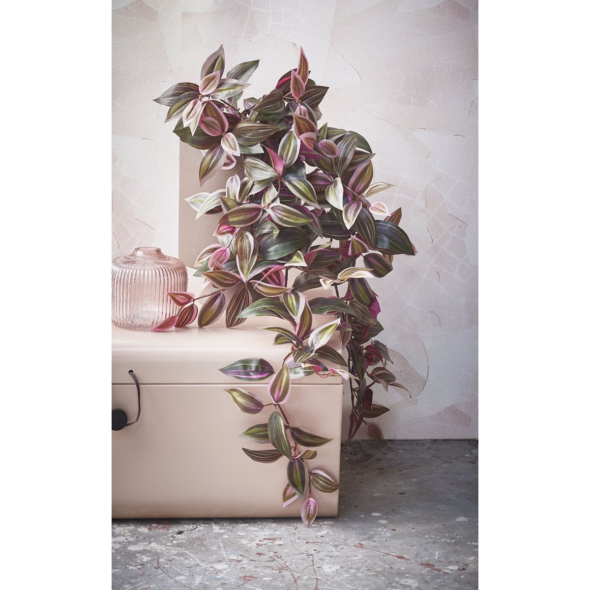 Künstliche Hängepflanze Tradescantia Dunkelrot