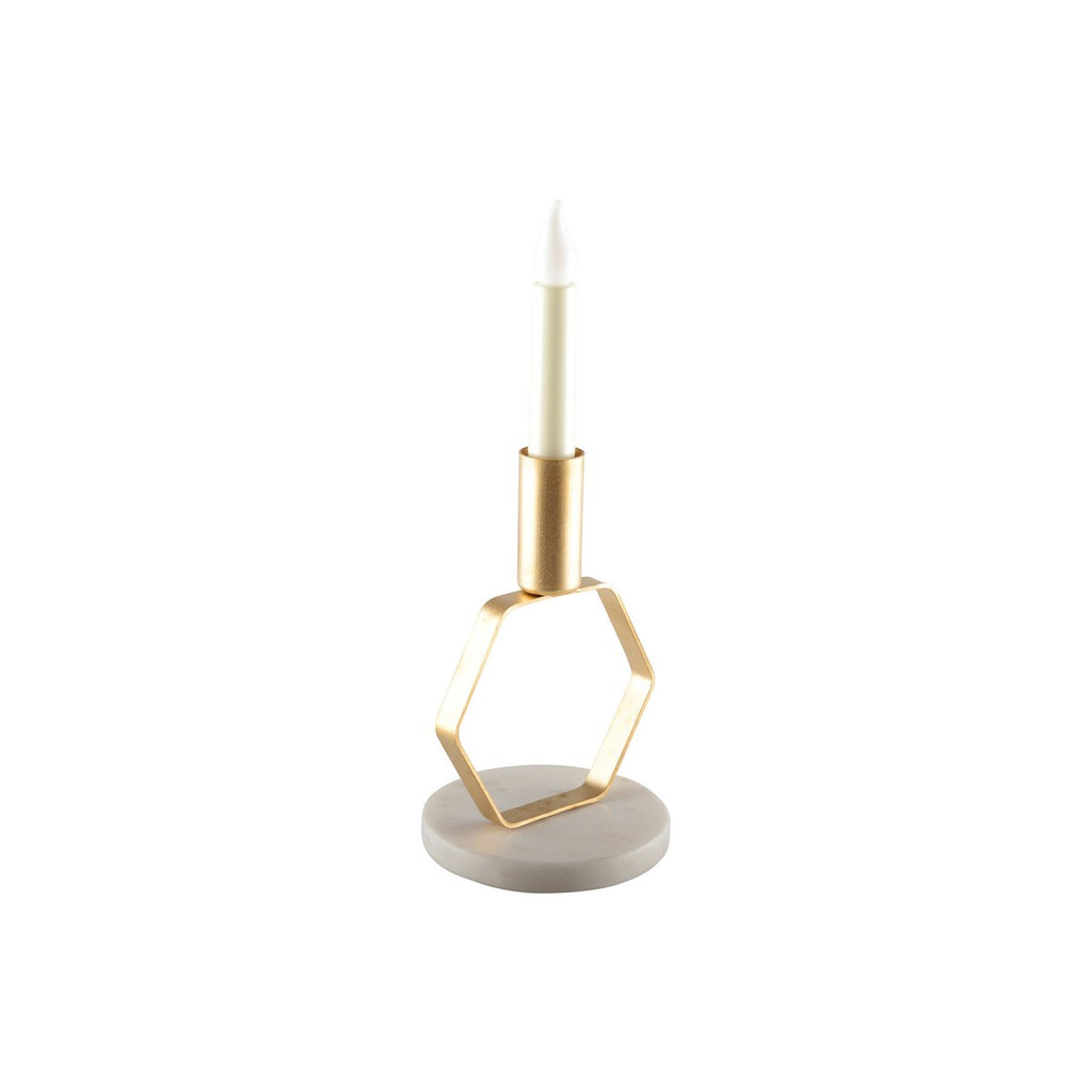 MAT ECOTO Golden Kerzenhalter Marble Support H.17 cm