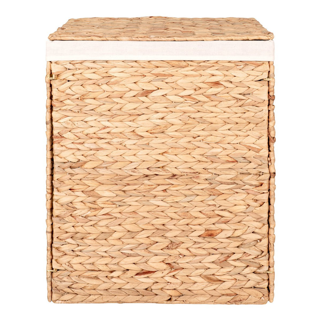 Passo Wäschekorb – Natur, Wasserhyazinthe/Baumwolle/Polyester, 43 x 32 x 55 cm