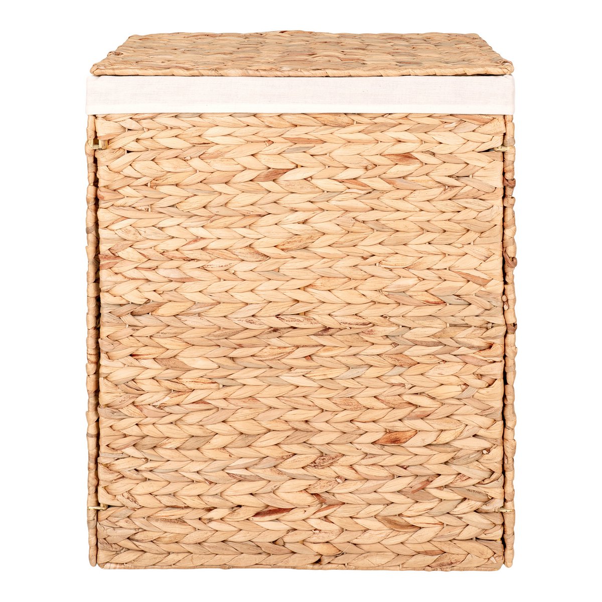 Passo Wäschekorb – Natur, Wasserhyazinthe/Baumwolle/Polyester, 43 x 32 x 55 cm