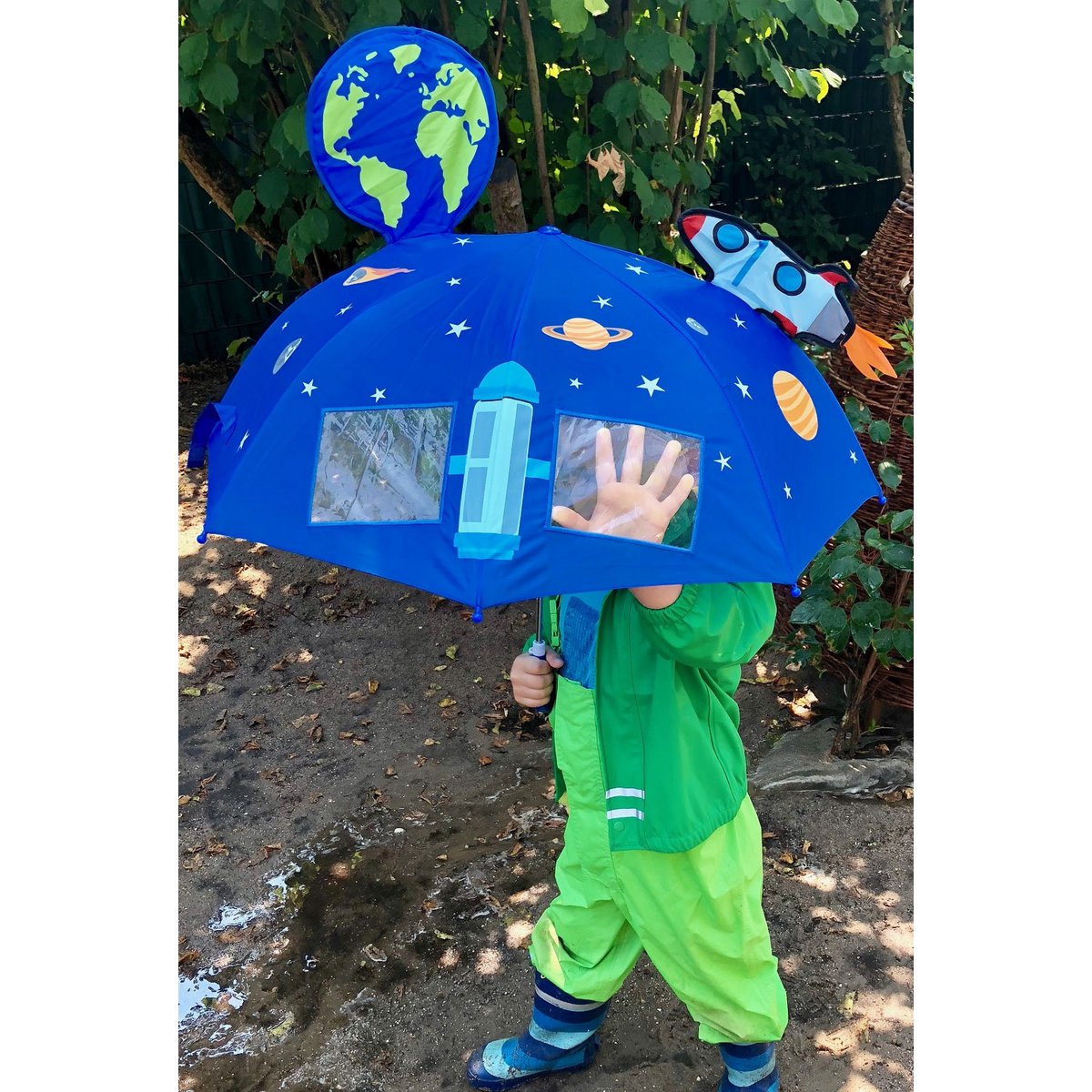 3D Regenschirm Weltraum