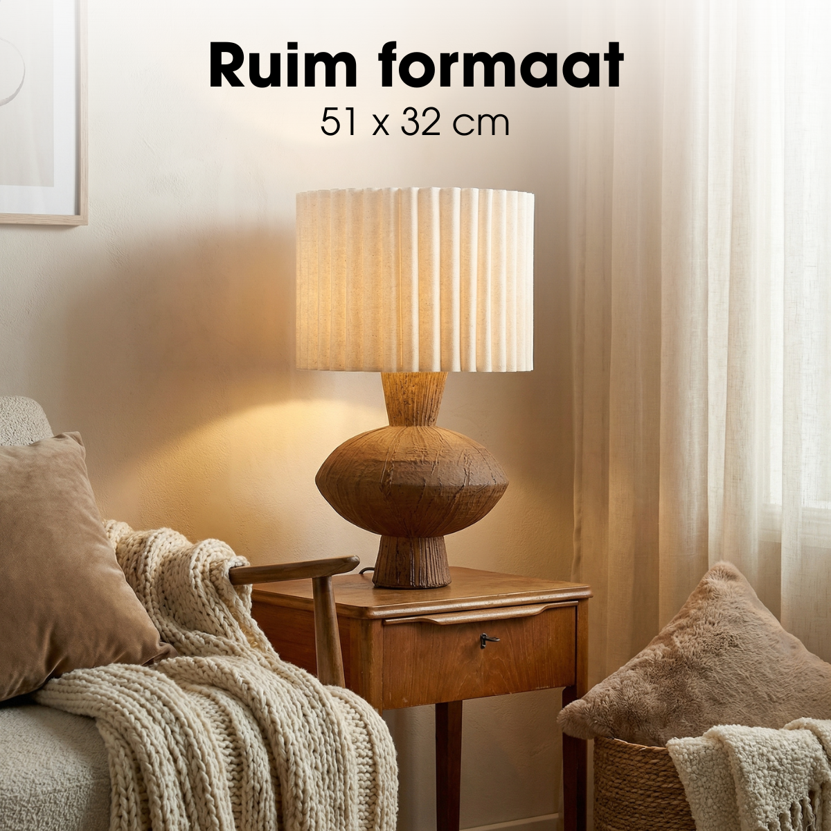 Frey Tischlampe Braun – E27 Fassung Detail