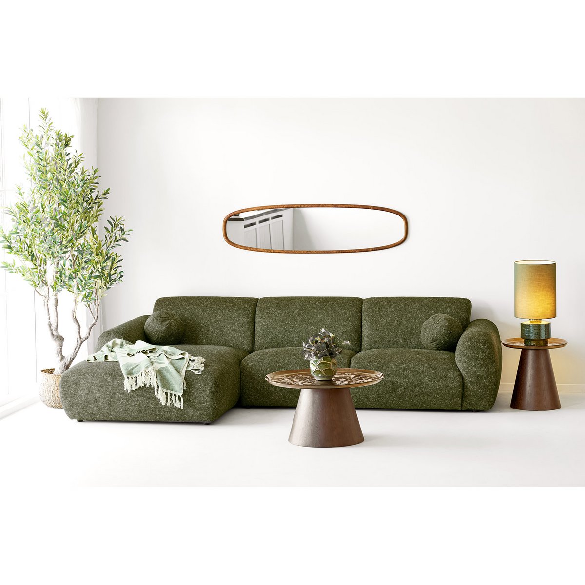 Olivenbaum, Kunstbaum, grün, H:220 cm