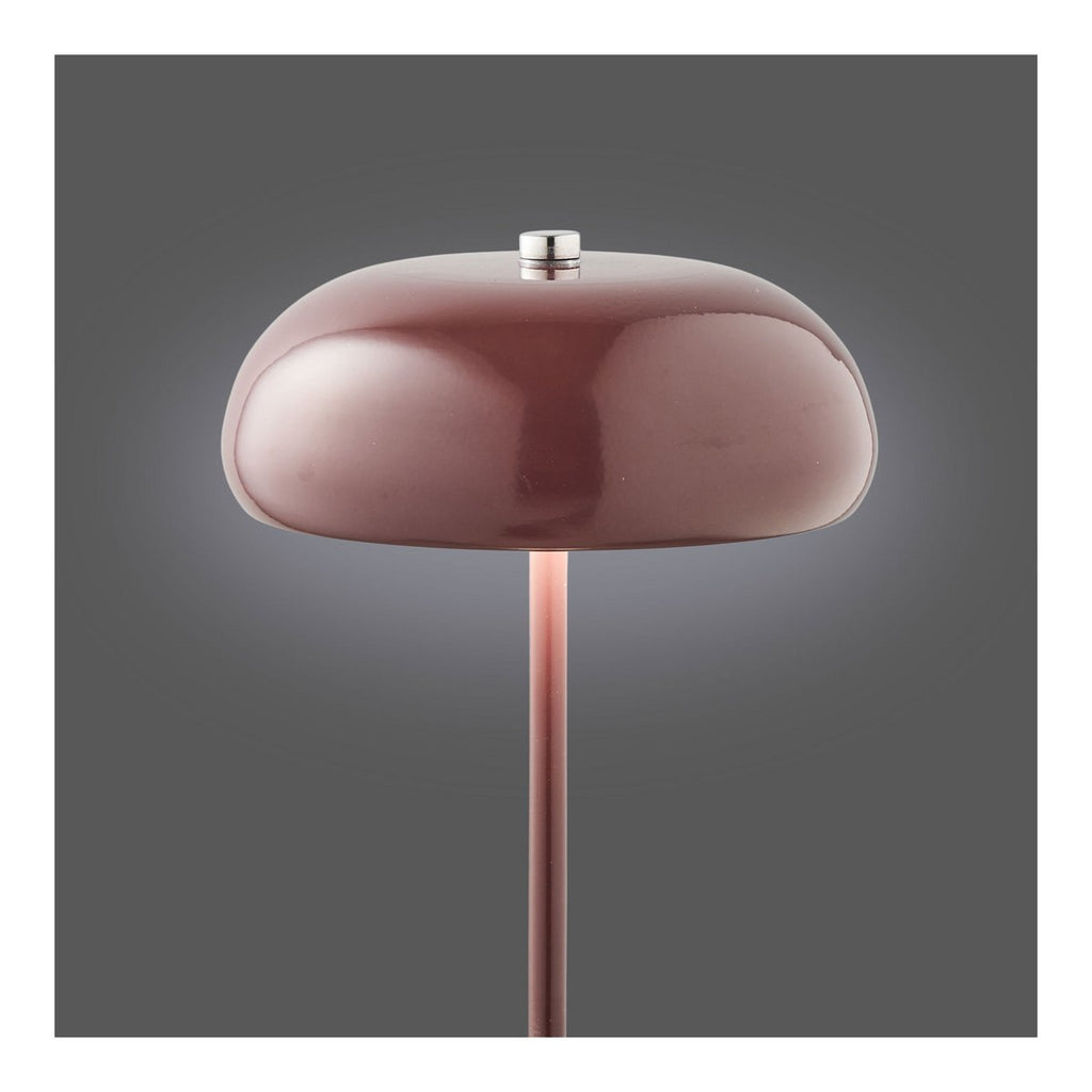 Kabellose Margate Tischleuchte in Bordeaux – Seitenansicht mit elegantem Design
