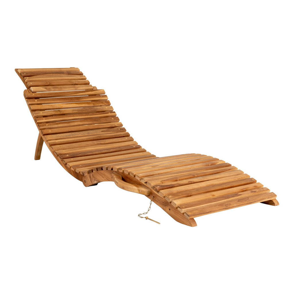 Arrieta Sonnenliege – Natur, Teak, 160 x 50 x 25 cm