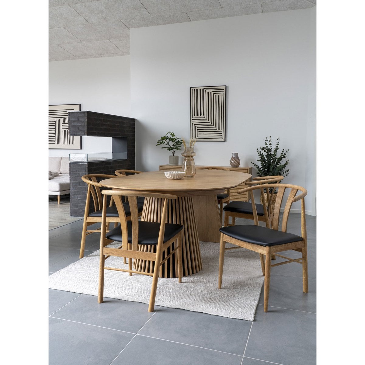 Hohe Glas-Vase rauchbraun - moderne Wohndekoration