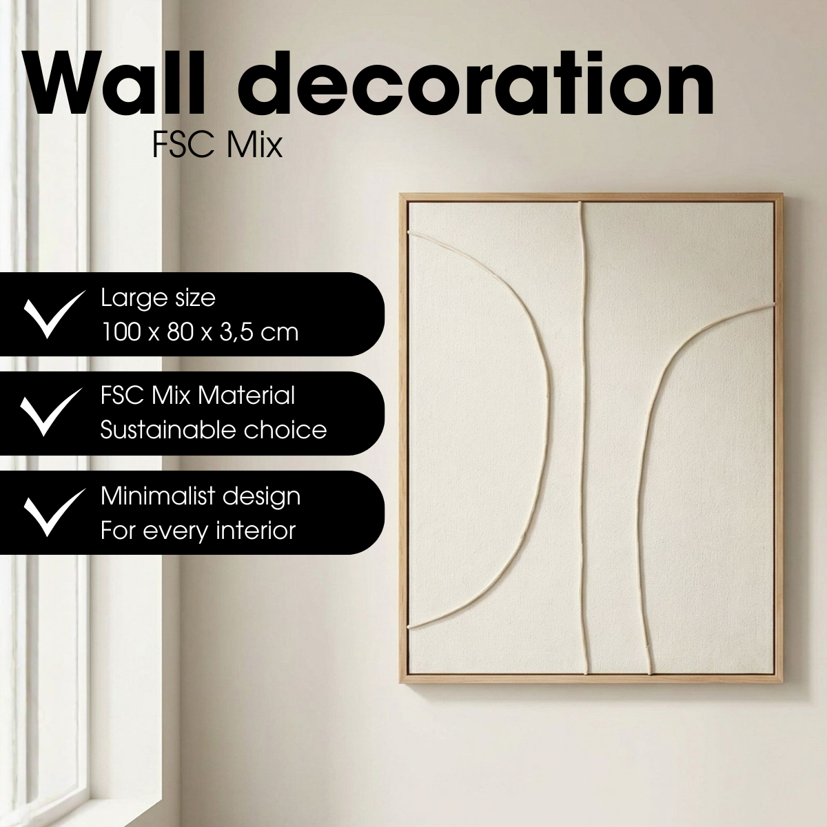 Wanddekoration Beige