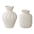 Weiße Keramik-Vasen 2er-Set - Moderne Designer-Vasen