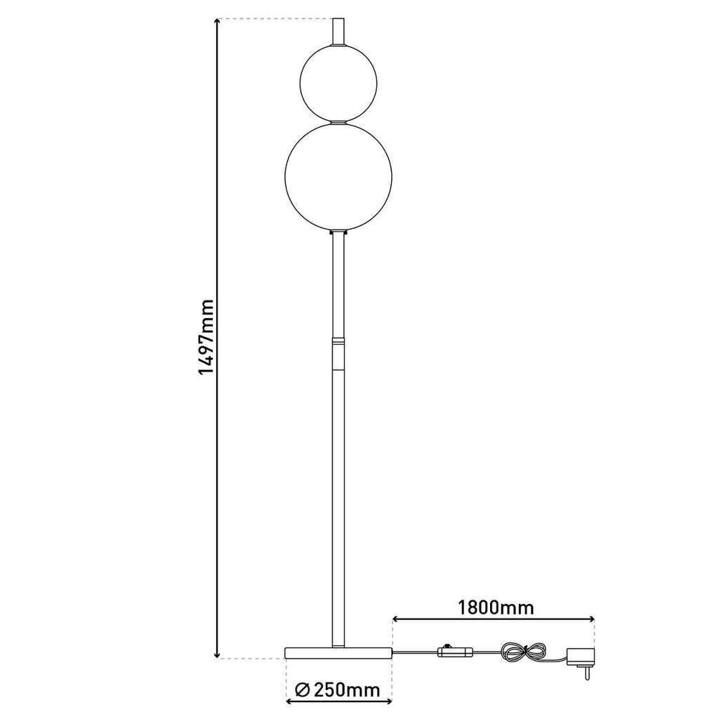 LED Stehleuchte "NOVA" Stehlampe mit Dimmfunktion aus chromfarbenem Metall, Kunststoff und Rauchglas, mit fest verbauten LEDs , ca 150 cm hoch